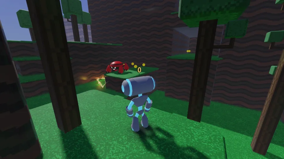 Robo Run — Hop a robot across floating blocks