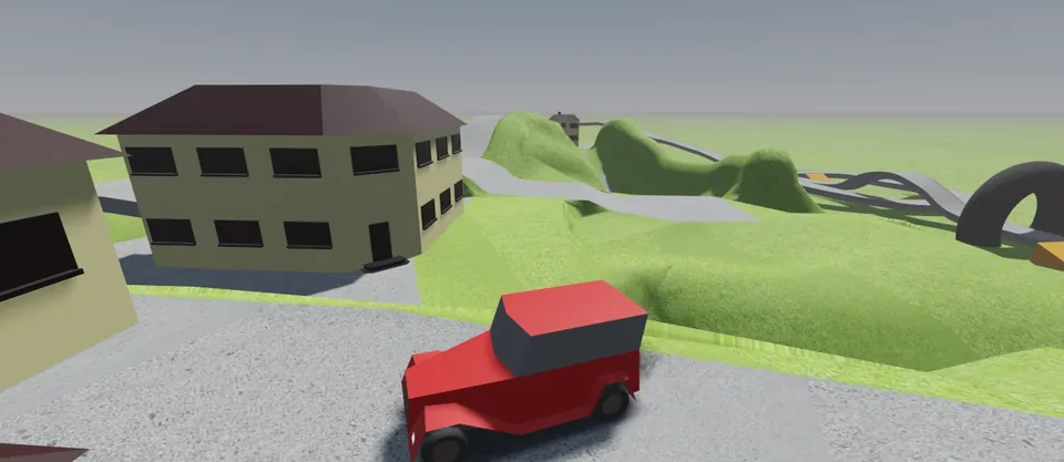 Truck Town — Free-roam a hilly town with ramps